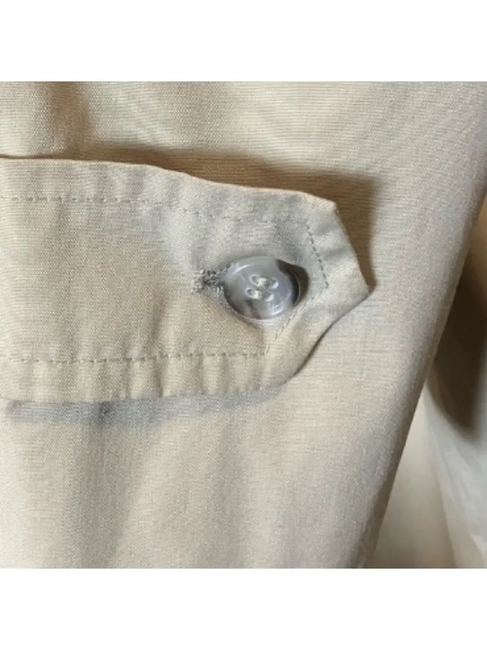 London Fog Light Olive Tan Trench Coat Zip Removable Lining Double Breasted 10P